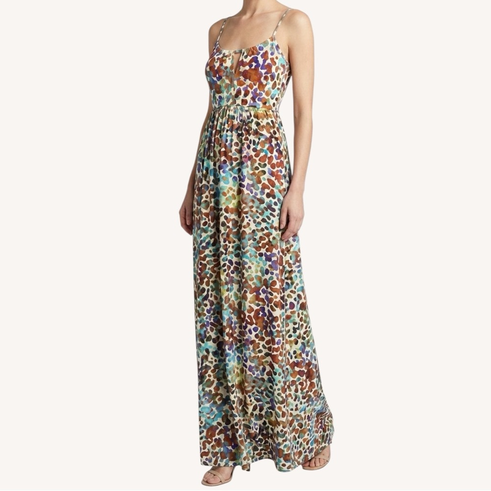 Deletta Multicolor Spaghetti-Strap Maxi Dress